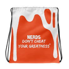 Load image into Gallery viewer, DCYG DRIP White Logo & Orange Drawstring bag