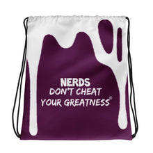 Load image into Gallery viewer, DYCG DRIP White Logo & Purple Drawstring bag