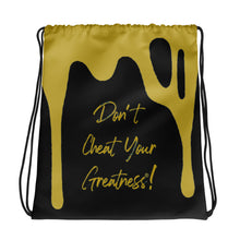 Load image into Gallery viewer, DCYG DRIP Gold Logo & Black Drawstring bag