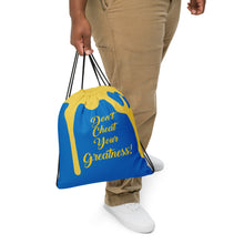 Load image into Gallery viewer, DCYG DRIP Gold Logo & Navy Blue Drawstring bag