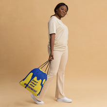 Load image into Gallery viewer, DCYG 24 DRIP Blue & Yellow Drawstring bag