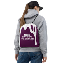 Load image into Gallery viewer, DYCG DRIP White Logo & Purple Drawstring bag