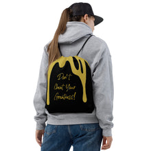 Load image into Gallery viewer, DCYG DRIP Gold Logo & Black Drawstring bag