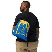 Load image into Gallery viewer, DCYG DRIP Gold Logo & Navy Blue Drawstring bag