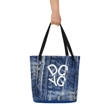 Load image into Gallery viewer, DCYG Denim & White Logo Tote Bag