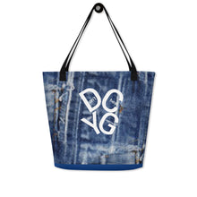 Load image into Gallery viewer, DCYG Denim & White Logo Tote Bag
