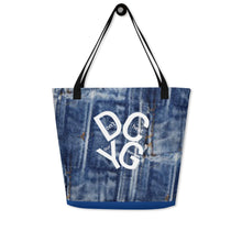 Load image into Gallery viewer, DCYG Denim & White Logo Tote Bag