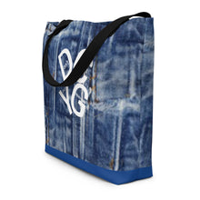 Load image into Gallery viewer, DCYG Denim & White Logo Tote Bag