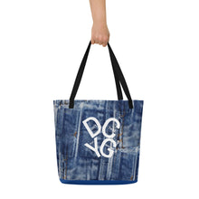 Load image into Gallery viewer, DCYG Denim & White Logo Tote Bag