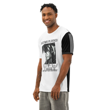 Load image into Gallery viewer, Ancestors Native, Male, Black, White Logo's, Stripes & Men’s cotton crew neck t-shirt
