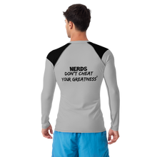 Load image into Gallery viewer, DCYG NERDS Black Logo & Grey Men's Rash Guard