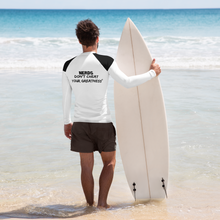 Load image into Gallery viewer, DCYG NERDS Black Logo & White Men's Rash Guard