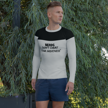 Load image into Gallery viewer, DCYG NERDS Black Logo & Grey Men's Rash Guard