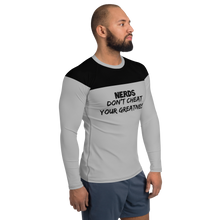 Load image into Gallery viewer, DCYG NERDS Black Logo & Grey Men's Rash Guard