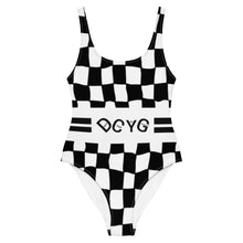 Load image into Gallery viewer, DCYG 24 STEAMY Black & White Checks One-Piece Swimsuit
