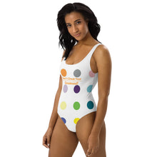 Load image into Gallery viewer, DCYG FM1 MultiColored Poka Dots & White One-Piece Swimsuit