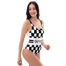 Load image into Gallery viewer, DCYG 24 STEAMY Black & White Checks One-Piece Swimsuit