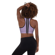 Load image into Gallery viewer, DCYG 24SX Baddies Black Logo & Plum Padded Sports Bra