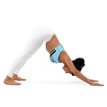 Load image into Gallery viewer, DCYG 24SX Baddies Black Logo & Blue Padded Sports Bra