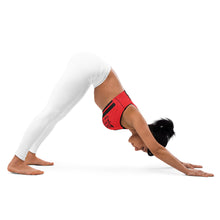 Load image into Gallery viewer, DCYG 24SX Baddies Black Logo & Red Padded Sports Bra