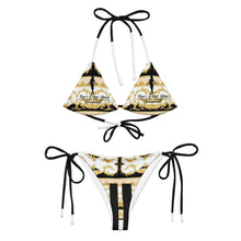 Load image into Gallery viewer, STEAMY 24 Gold & Black string bikini