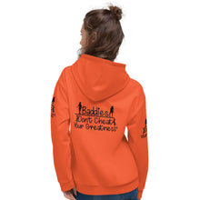 Load image into Gallery viewer, DCYG 815 Edition Baddies Black Logo & Orange Hoodie