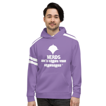 Load image into Gallery viewer, DCYG NERDS White logo & Purple Unisex Hoodie