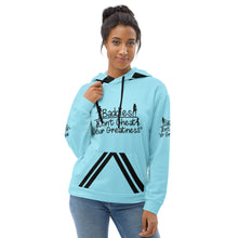 Load image into Gallery viewer, DCYG Baddies Black Logo & Light Blue Hoodie