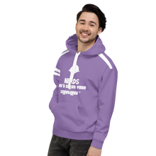 Load image into Gallery viewer, DCYG NERDS White logo & Purple Unisex Hoodie