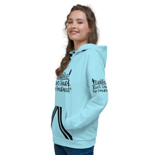 Load image into Gallery viewer, DCYG Baddies Black Logo & Light Blue Hoodie