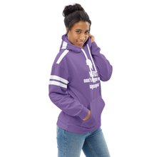Load image into Gallery viewer, DCYG NERDS White logo & Purple Unisex Hoodie