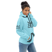 Load image into Gallery viewer, DCYG Baddies Black Logo & Light Blue Hoodie
