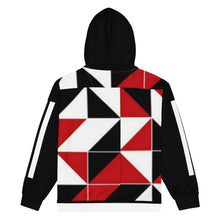Load image into Gallery viewer, DCYG 45Dgr White Logo & Red,Black, & White Unisex zip hoodie