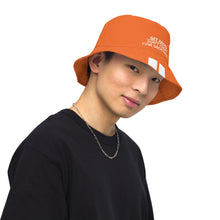 Load image into Gallery viewer, DCYG White Get Racks & Orange Reversible bucket hat