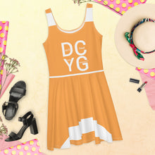 Load image into Gallery viewer, DCYG Orange & White CS 2 Skater Dress