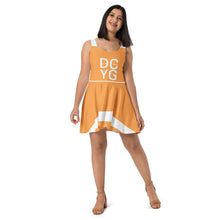 Load image into Gallery viewer, DCYG Orange & White CS 2 Skater Dress
