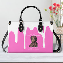 Load image into Gallery viewer, Ancestors Muslim, Female, White Logo , White Drip &Pink Multiple Sizes Upgraded Luxury Women PU Leather Handbag