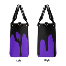 Load image into Gallery viewer, DRIP LO Black Logo & Purple Multiple Sizes Upgraded Luxury Women PU Leather Handbag