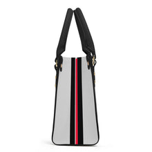 Load image into Gallery viewer, DCYG Black Red Bottoms & Grey Luxury Women PU Tote Bag - Black