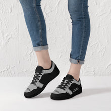 Load image into Gallery viewer, DCYG G4's Black & Grey, Black Sole Low-Top Leather Sneakers