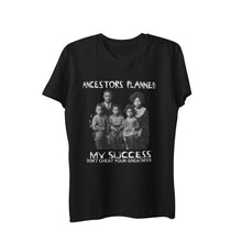 Load image into Gallery viewer, Ancestors+ Black Famy ,White Logo,Men's Black Pima Cotton Jersey Short Sleeve Tshirt