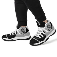 Load image into Gallery viewer, SWAN Black, White Dragon Logo & Black, Grey , White High Top Air Retro Sneakers - White