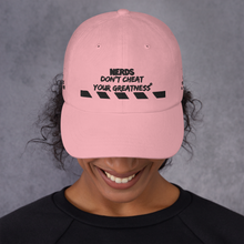 Load image into Gallery viewer, DCYG NERDS Black Logo Dad hat