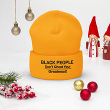 Load image into Gallery viewer, DCYG Black People Cuffed Beanie