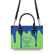Load image into Gallery viewer, Native , Blue Logo, Blue Drip & Green Multiple Sizes Upgraded Luxury Women PU Leather Handbag