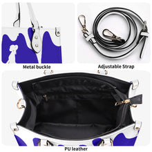 Load image into Gallery viewer, DRIP SF White Logo & Purple Multiple Sizes Upgraded Luxury Women PU Leather Handbag