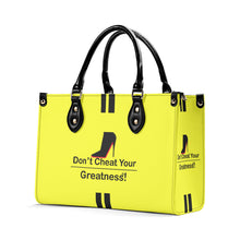 Load image into Gallery viewer, DCYG Black Red Bottoms & Neon Yellow Multiple Sizes Upgraded Luxury Women PU Leather Handbag