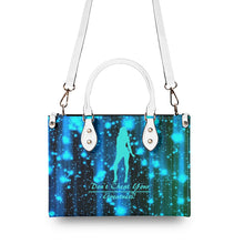 Load image into Gallery viewer, DRIP SF Turquoise Logo & Multiple Sizes Upgraded Luxury Women PU Leather Handbag