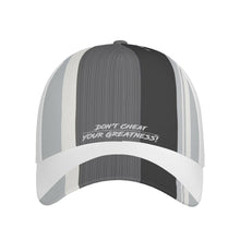 Load image into Gallery viewer, DCYG Grey, Light Grey, & White S24 Curved Brim Baseball Cap (AOP)