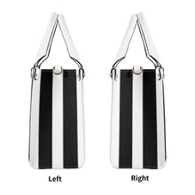 Load image into Gallery viewer, Ancestors Filipino, Black Logo ,Flag & White and Black Stripes Multiple Sizes Upgraded Luxury Women PU Leather Handbag